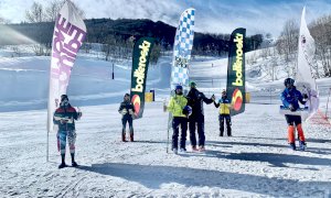 Nello slalom Allievi del trofeo 'Hero Europe' Allievi a Limone vincono Edoardo Simonelli e Lara Colturi