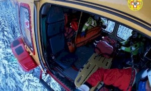 Scialpinista ferito nell’area del Pian delle Gorre, interviene l’eliambulanza