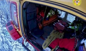 Scialpinista ferito sul monte Berlino, recuperato dal Soccorso Alpino