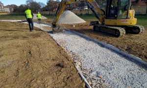Cuneo, dopo lo stop causa meteo riprendono i lavori di realizzazione del Parco Parri