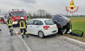 Bene Vagienna, frontale fra due auto lungo la Provinciale 159