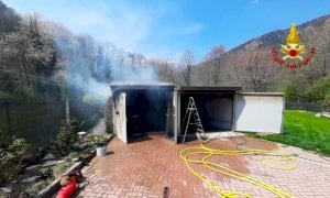 Monterosso Grana, incendio in un garage in borgata Levata