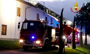 Borgomale, incendio di un camino in via Alba