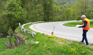 Nuove barriere stradali lungo i tornanti tra Sampeyre e Casteldelfino