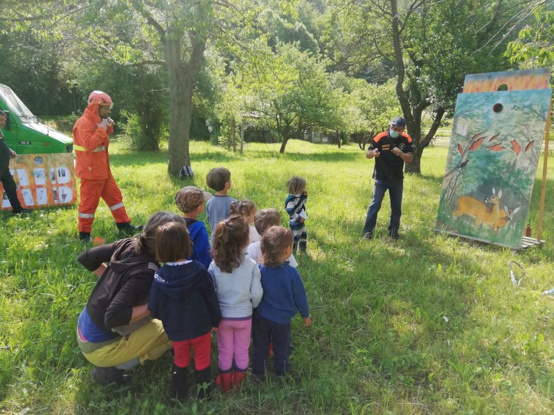 Una giornata da pompieri per i bimbi dell’asilo a Pianchiosso di Priola