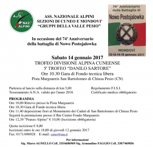 Si inaugura la stagione sportiva 2017 dell'ANA di Cuneo con il Trofeo Divisione Alpina Cuneense