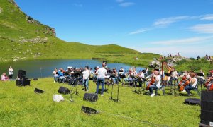 Un concerto al lago delle Scalette di Frabosa Sottana