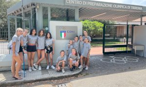 Cuneoginnastica in ritiro al Gym Campus della Federazione