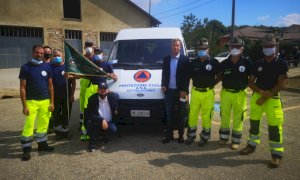Un nuovo veicolo per la squadra di Protezione civile degli alpini dell’Alta Langa