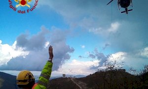 I pompieri salvano una mucca “dal cielo” a Garessio
