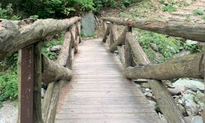 Chiuso il ponte superiore del Saut in alta valle Pesio