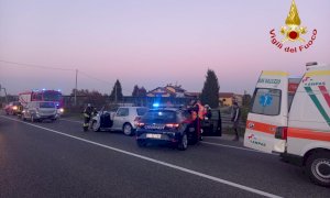 Tamponamento a catena tra cinque auto lungo la provinciale tra Saluzzo e Savigliano