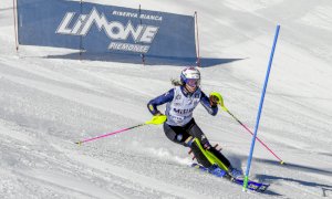 Marta Bassino si allena sulle piste della Riserva Bianca di Limone Piemonte in vista di Sankt Moritz