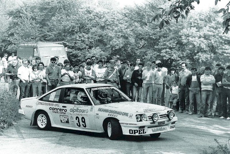 Un’immagine d’archivio del rally di Limone Piemonte (1984)