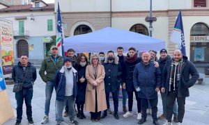 Saluzzo, Fratelli d'Italia in piazza: