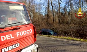 San Biagio di Mondovì, un'auto fuori strada