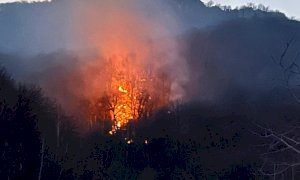 Incendio boschivo a Frabosa Sottana, Vigili del Fuoco al lavoro