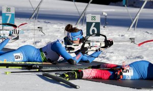 Biathlon, Gaia Brunetto vince la staffetta mista a Pokljuka