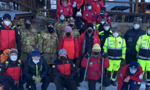 A Prato Nevoso un'esercitazione delle squadre alpinistiche della Protezione Civile ANA