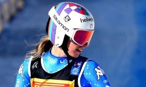 Marta Bassino dopo il SuperG: 