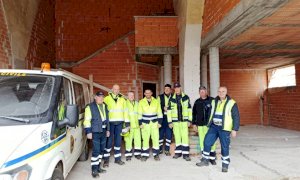 Proseguono i lavori nel cantiere della nuova sede della Protezione civile di Busca
