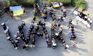 Il Bonelli di Cuneo dice no alla guerra con un flashmob