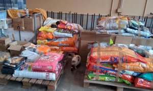 Cuneo, una tonnellata e mezzo di cibo per animali raccolto dalla LIDA per l'Ucraina