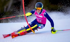 Edoardo Saracco al quinto posto nello slalom maschile agli EYOF di Vuokatti