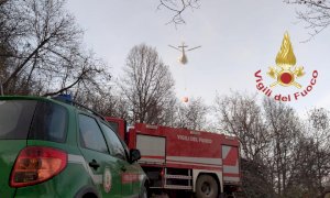 Incendio boschivo a Costigliole Saluzzo