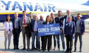 Inaugurata all'aeroporto di Levaldigi la nuova tratta per Roma Fiumicino