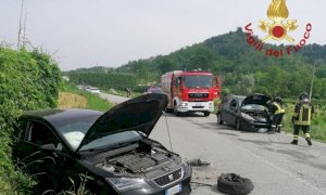Due automobilisti in ospedale dopo il frontale a Corneliano d’Alba