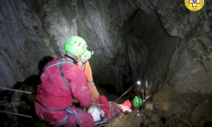 Esercitazione in grotta a Ormea per la Delegazione Speleologica del Soccorso Alpino