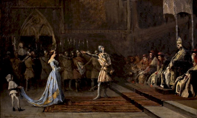 Emile Lagier, La reine Jeanne reçue par le pape Clément VI