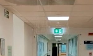 Nubifragio a Verduno, pioggia dentro l'ospedale 