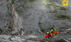 Pontechianale, esercitazione italo-francese per il recupero degli infortunati in montagna