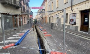 Riaperto il cantiere in via Umberto I a Busca