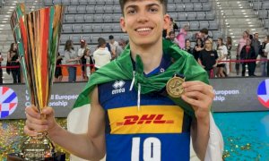 Pallavolo, Daniele Mellano della Monge Gerbaudo Savigliano campione d'Europa con l'Italia Under 22