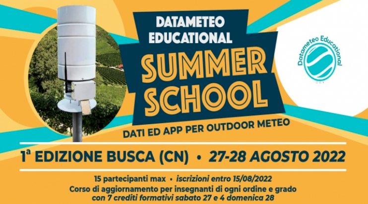 Il 27 e il 28 agosto il primo "Datameteo educational summer school"