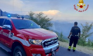 Anche i Vigili del Fuoco di Cuneo ad Alessandria per un incendio boschivo