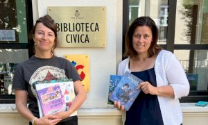 Libri in ucraino disponibili in prestito nella biblioteca civica di Busca