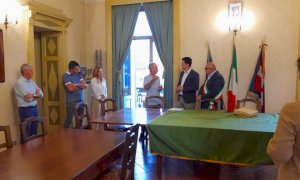 Il sindaco argentino di Humberto Primo in visita al municipio di Moretta