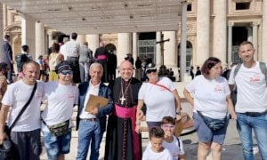 Tre ragazzi del progetto San Cassiano in udienza da papa Francesco