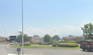 Lavori alla rotatoria del “Big Store” sulla strada provinciale 589 Cuneo-Busca