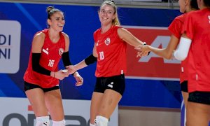 Volley femminile - Cuneo, la carica di Greta Szakmary: 