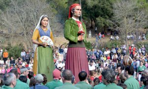 I Gegants della città gemella di Sant Cugat alla Fiera del Tartufo di Alba