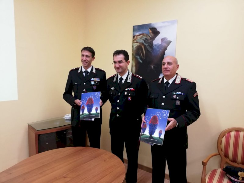 in foto: il tenente colonnello Stefano Gerbaldo, il colonnello Giuseppe Carubia e il luogotenente Ignazio Palmas