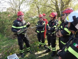 Droni dei Vigili del Fuoco in volo dimostrativo sul Parco fluviale Gesso e Stura