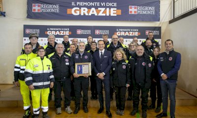 “Il Piemonte vi dice grazie”: premiati i volontari cuneesi della Protezione Civile