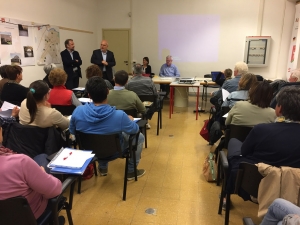 Alba: il Sindaco Maurizio Marello e l'Assessore al Canile municipale Massimo Scavino all’ultimo appuntamento de “Il Patentino”.