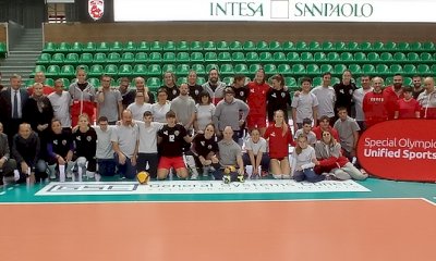 Gli atleti di Amico Sport si allenano con le ragazze di Cuneo Granda Volley